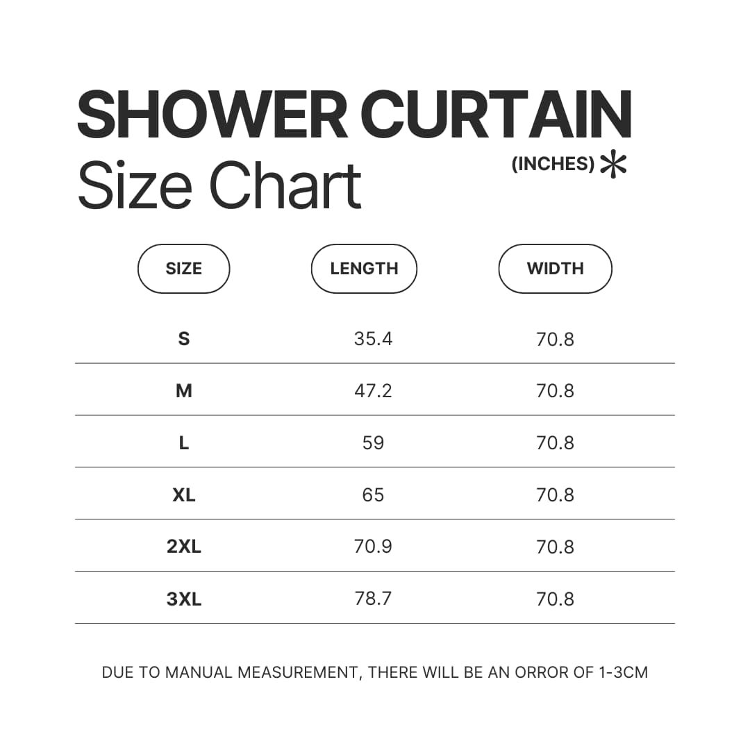Shower Curtain Size Chart - Oyasumi Punpun