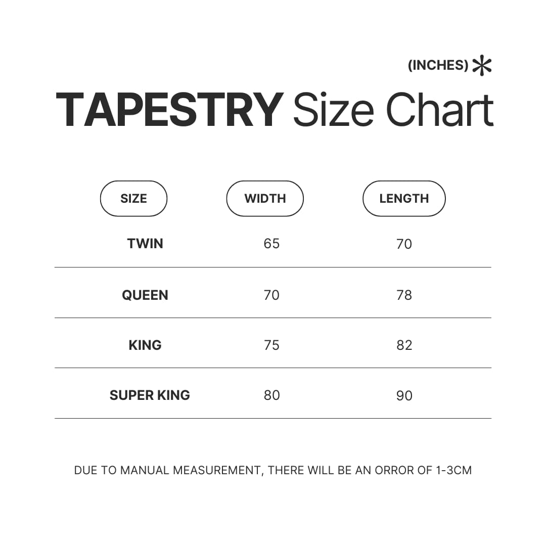 Tapestry Size Chart - Oyasumi Punpun