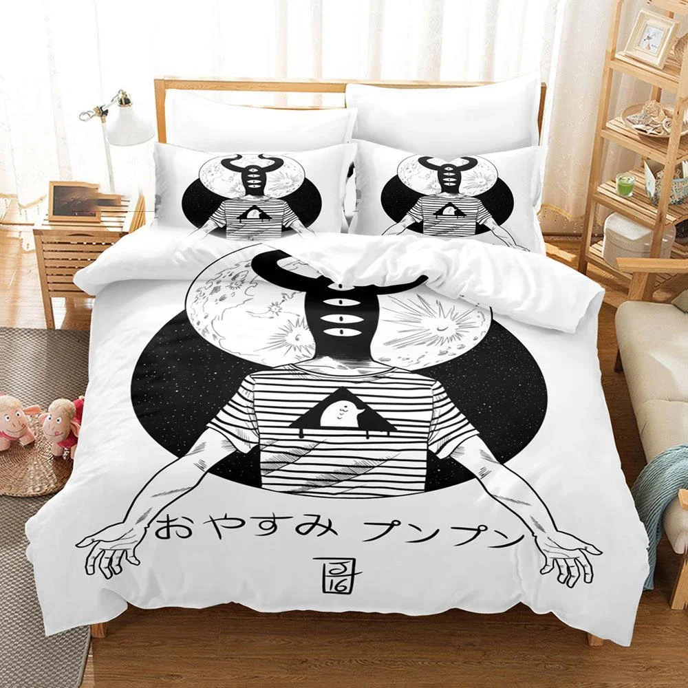3D Printed Punpun Boys Girls Oyasumi Goodnight Bedding Set