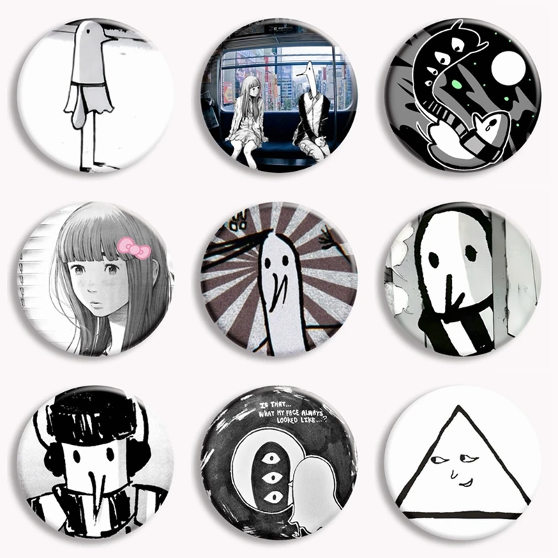 Oyasumi Punpun Anime Button Pin