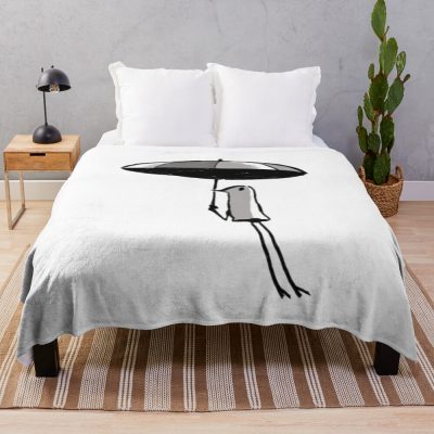 Umbrella Punpun Oyasumi Throw Blanket